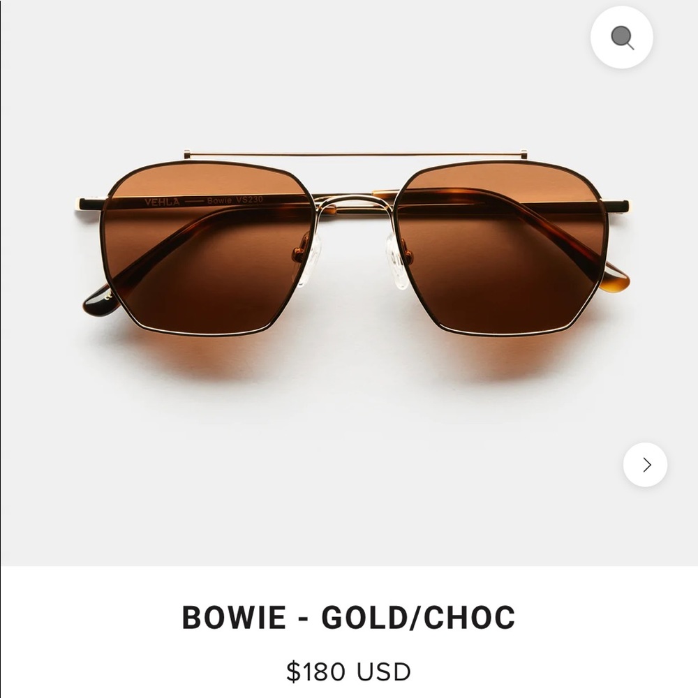 VEHLA Bowie Sunglasses - Brown / Gold